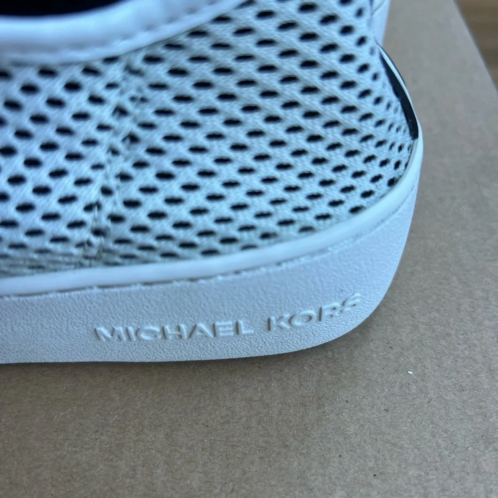 Michael Michael Kors Black and White Perforated Chunky Sneakers shoes size 7.5M - Picture 5 of 9
